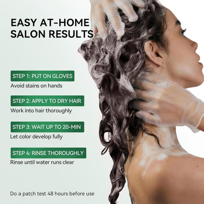 Limer 3-in-1 Instant Coffee Hair Dye Shampoo – 10-Minute Grey Coverage